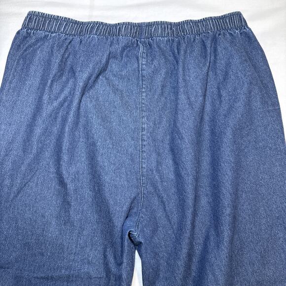 Drapers & Damons Womens Plus 1X Pull On Capri Jeans Elastic Waist Stretch EUC - Picture 11 of 12
